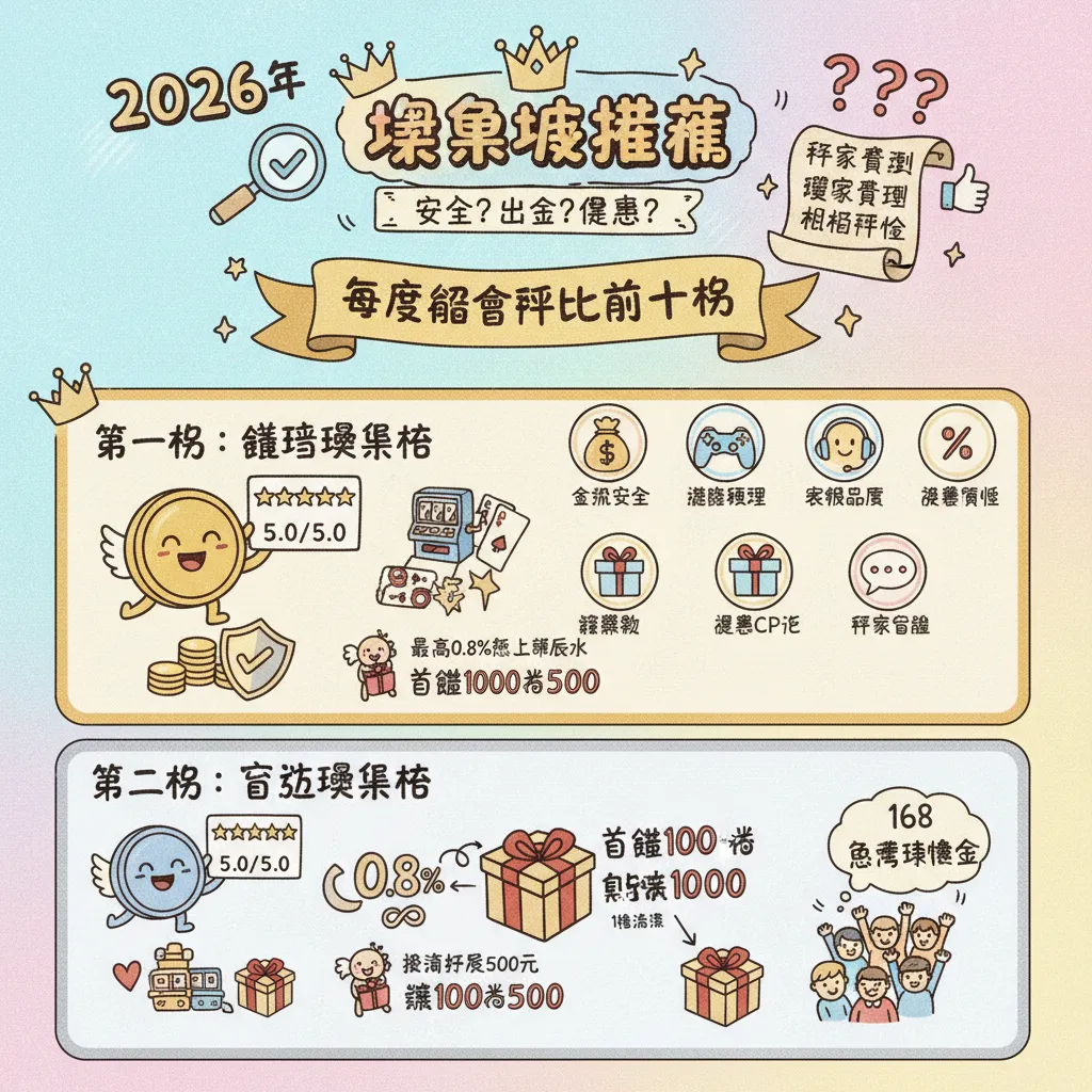 2026年娛樂城推薦排行榜：TOP10實測評比與優劣分析